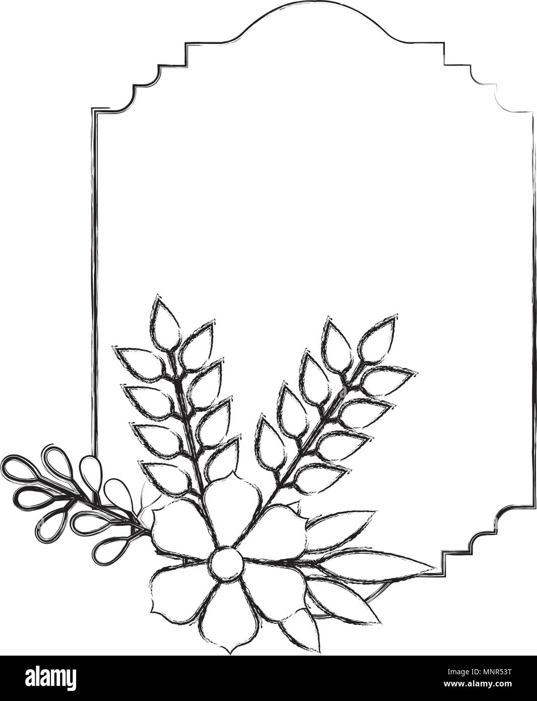 elegant frame with floral decoration Stock Vector Image & Art - Alamy