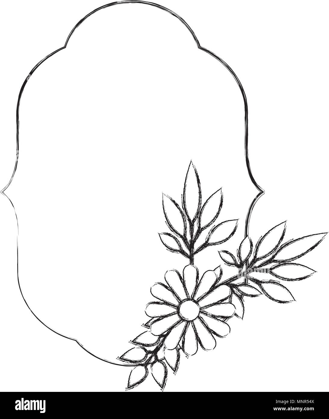 elegant frame with floral decoration Stock Vector Image & Art Alamy