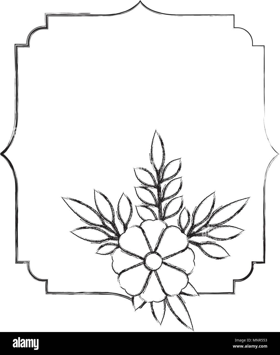 elegant frame with floral decoration Stock Vector Image & Art - Alamy