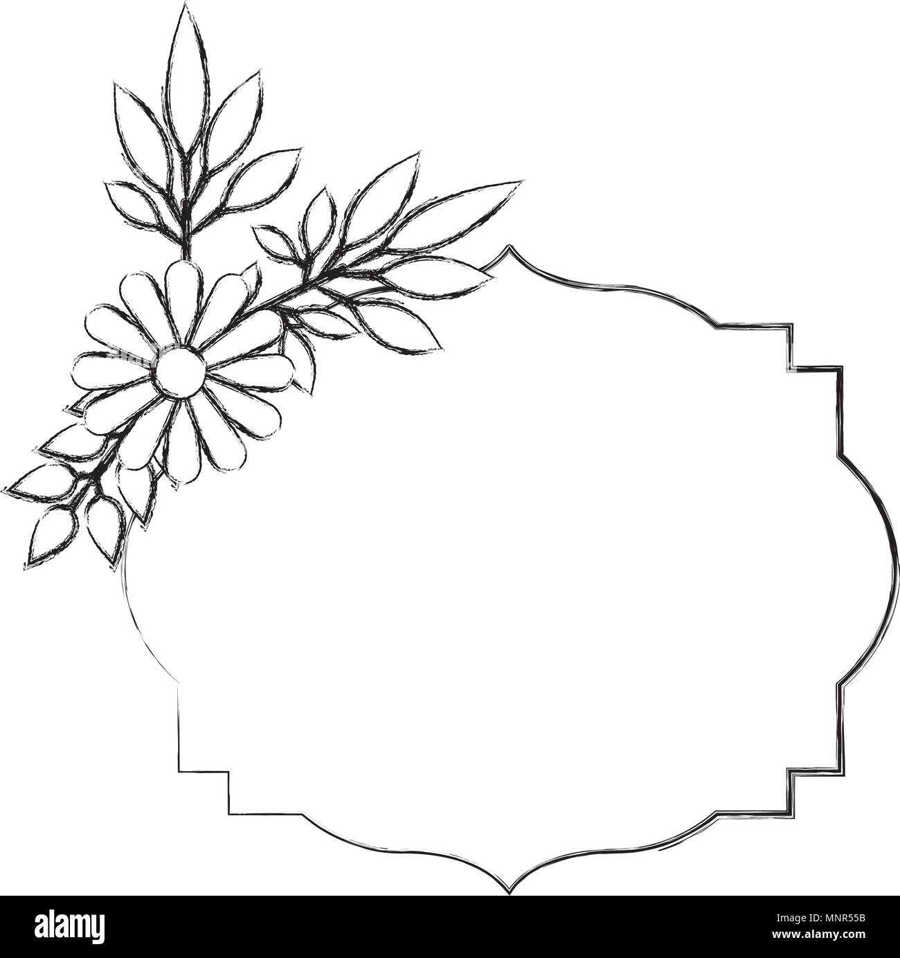 elegant frame with floral decoration Stock Vector Image & Art - Alamy