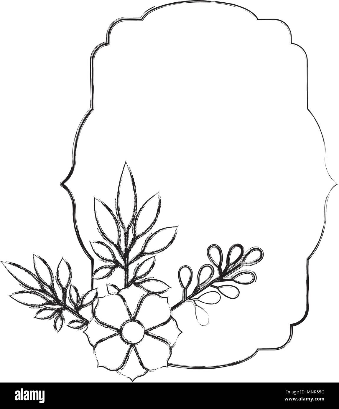 elegant frame with floral decoration Stock Vector Image & Art - Alamy