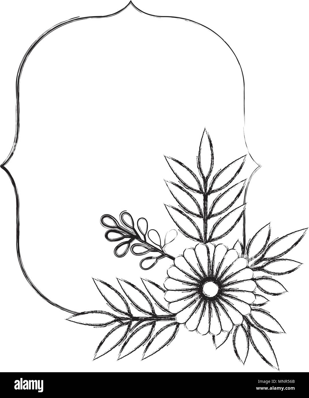 elegant frame with floral decoration Stock Vector Image & Art - Alamy