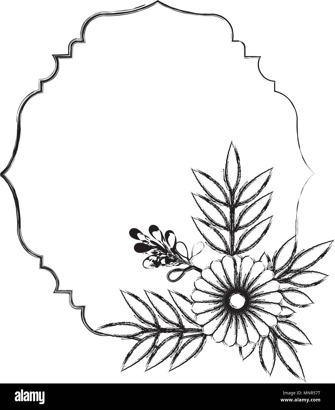 elegant frame with floral decoration Stock Vector Image & Art - Alamy