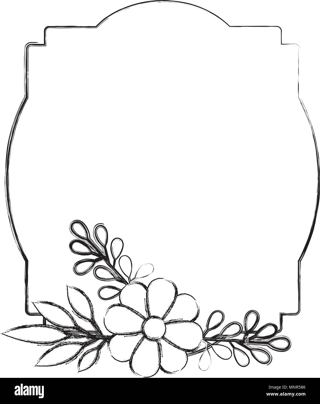 elegant frame with floral decoration Stock Vector Image & Art - Alamy