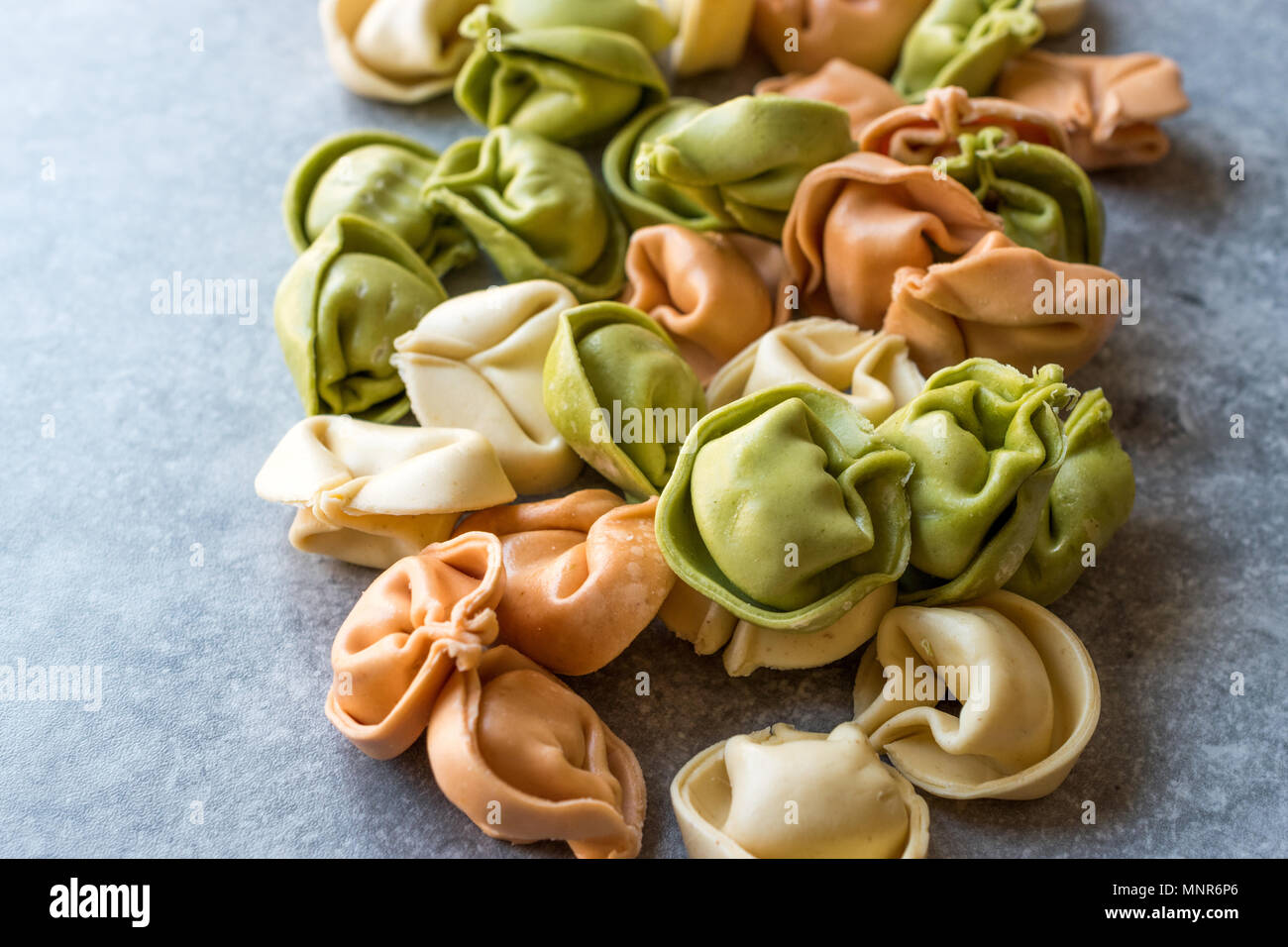Colored Raw Pasta Tortellini / Multicolor / Colorful or Tri Colored ...
