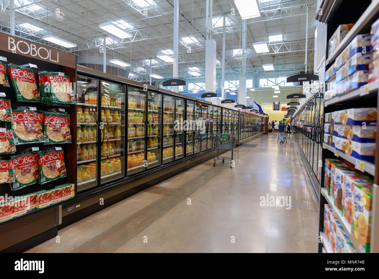 Portland, Oregon May 14, 2018 Aisle view of Fred Meyer, Inc., is a
