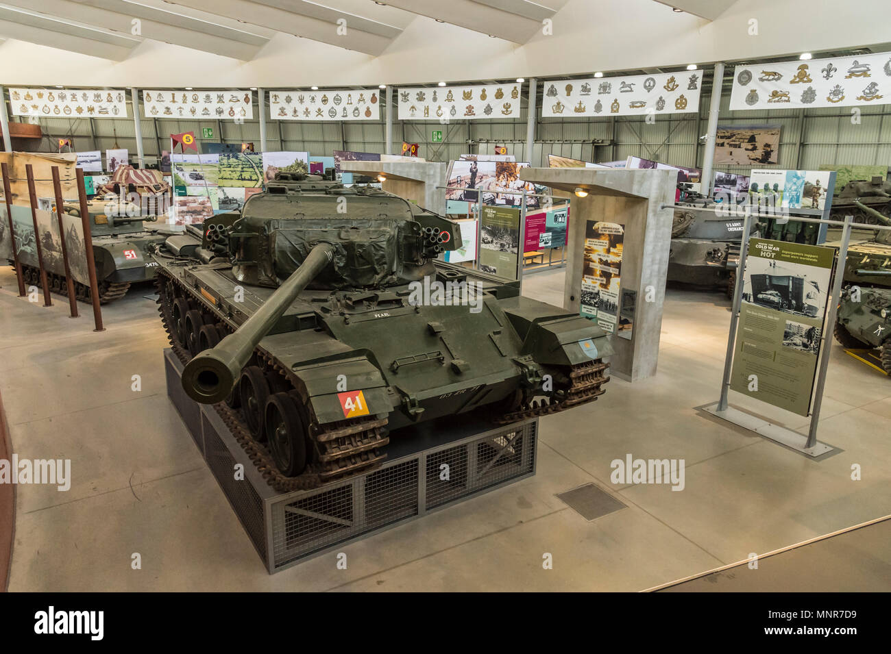 The much famed highly mobile WWII Sherman Battle Tank at Bovington Camp Tank Museum Stock Photo