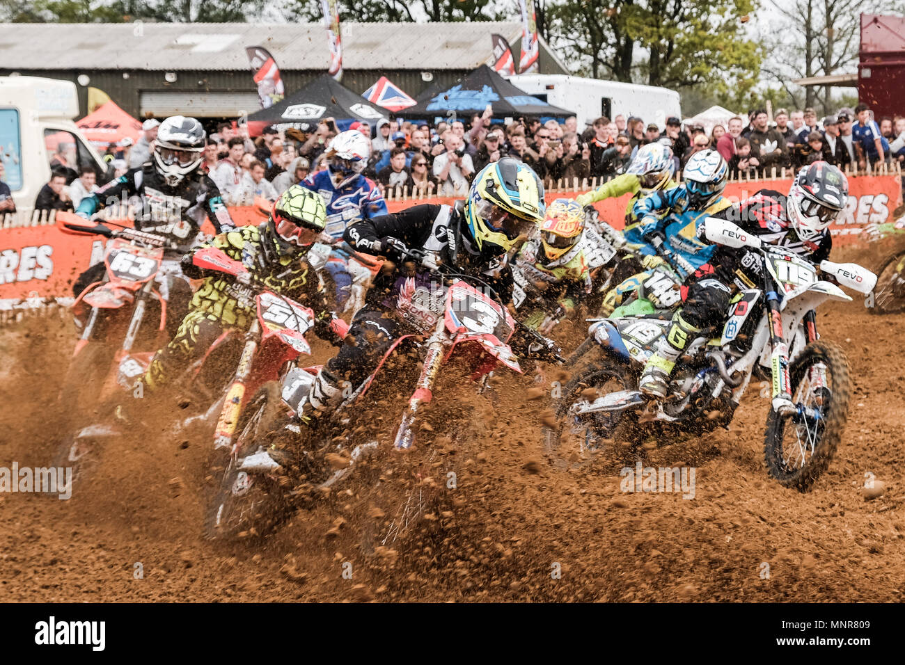 MX action from the 3rd round of the Maxxis British motocross championship at the Canada heights circuit Stock Photo