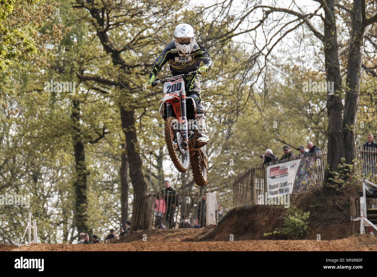 MX action from the 3rd round of the Maxxis British motocross championship at the Canada heights circuit Stock Photo