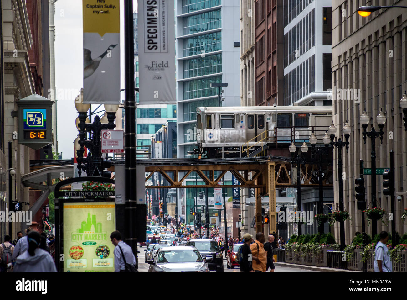 CHICAGO, USA, 10 AUGUST 2017 People walkin in the streets of Chicago