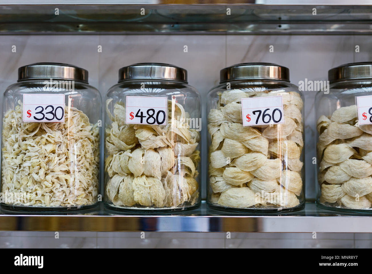 Dried seafood market in Hong Kong Stock Photo Alamy