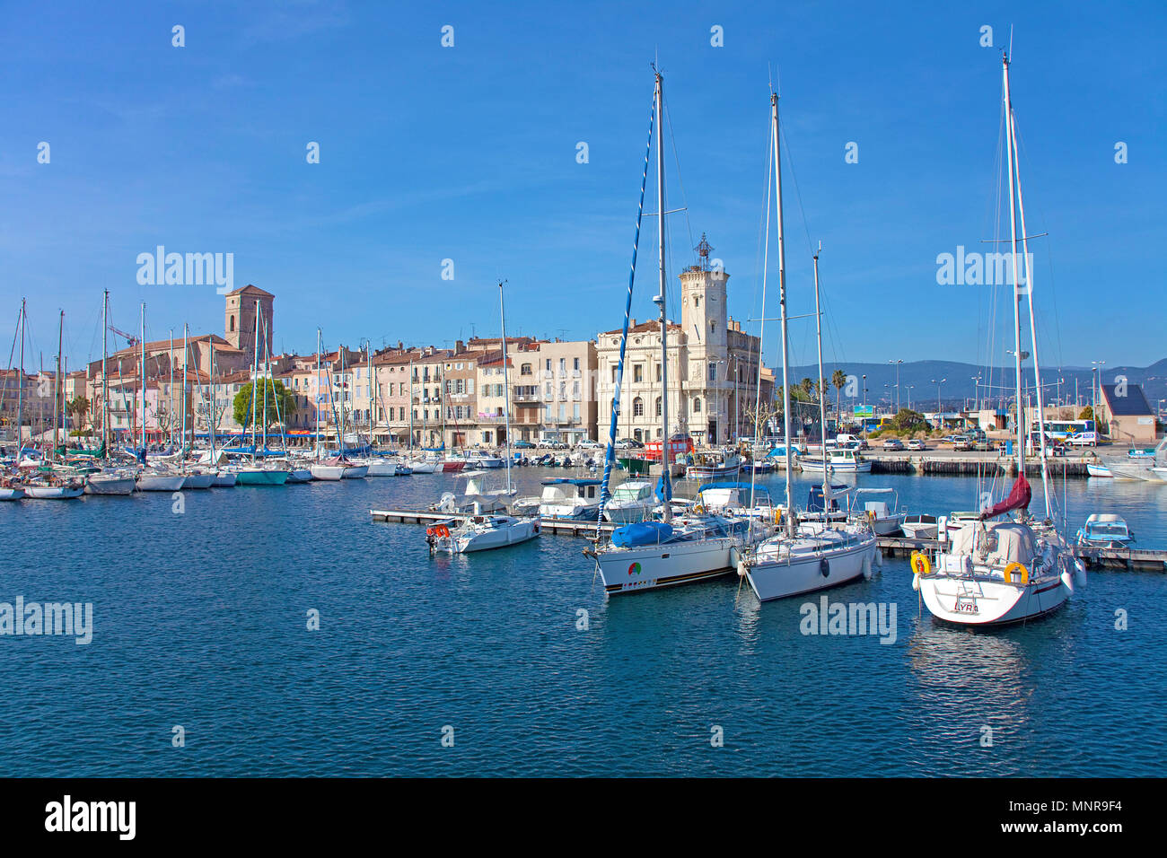 Harbour of La Ciotat, Bouches-du-Rhone, Provence-Alpes-Côte d’Azur, South France, France, Europe Stock Photo