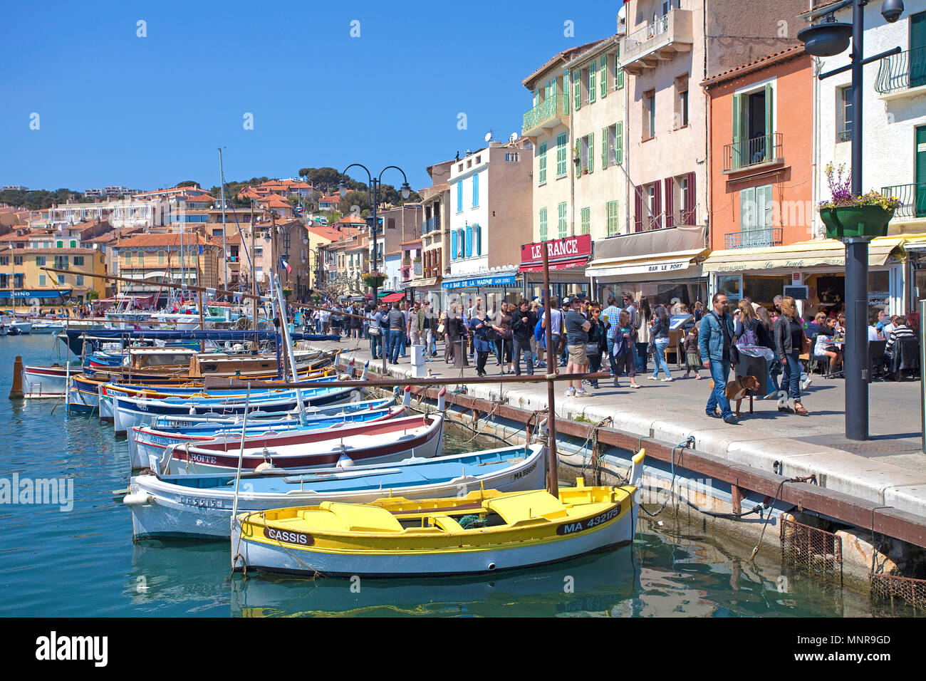 Fishing harbour of Cassis, Bouches-du-Rhone, Provence-Alpes-Côte d’Azur, South France, France, Europe Stock Photo