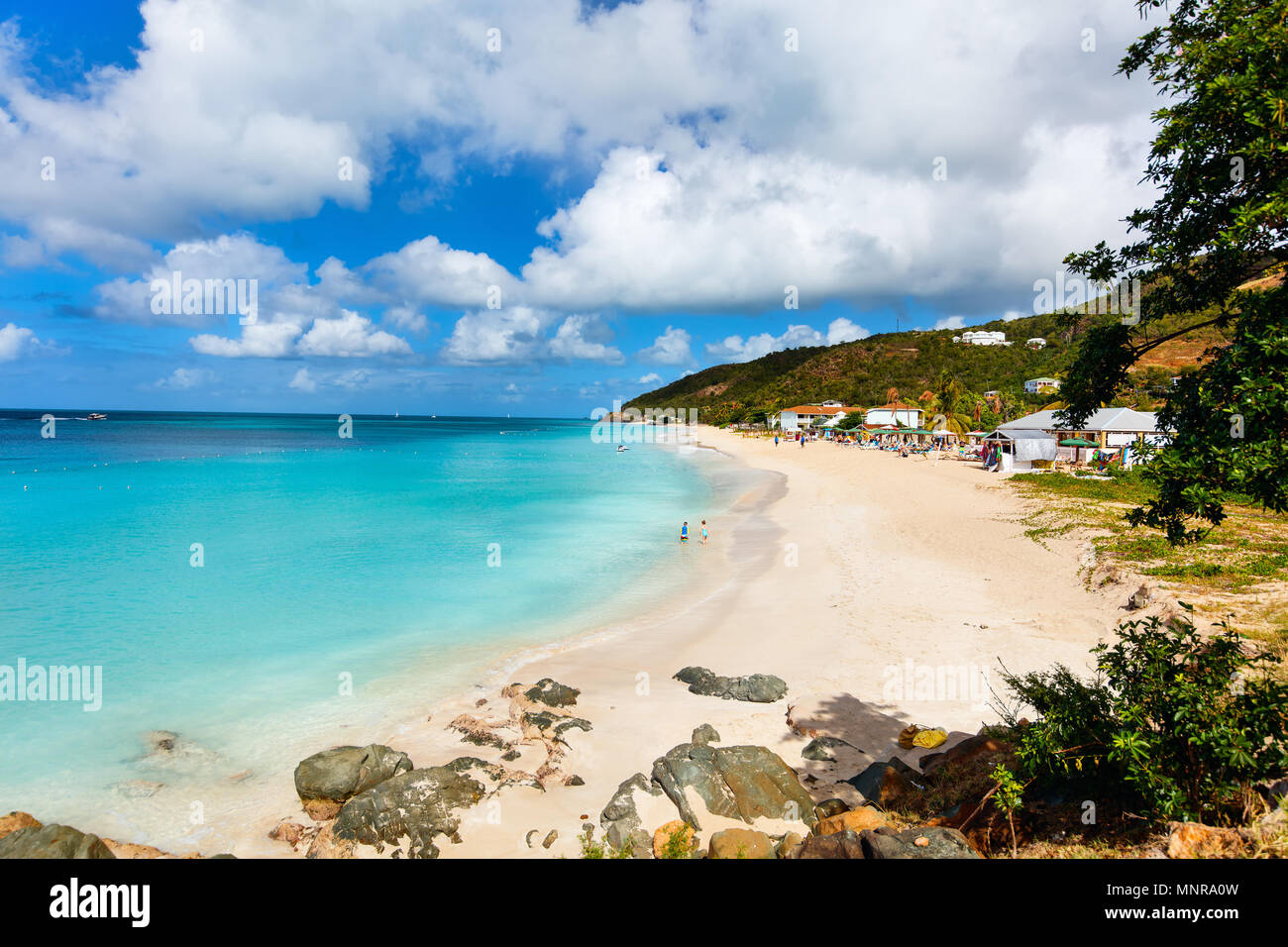Idyllic tropical Turners beach with white sand, turquoise ocean water