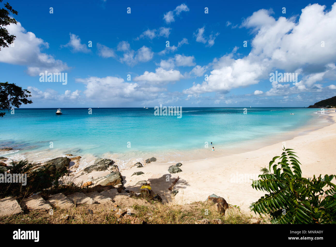 Idyllic tropical Turners beach with white sand, turquoise ocean water