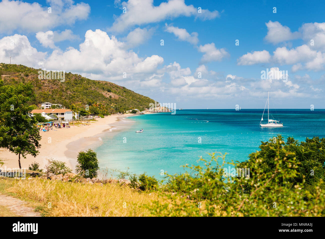Idyllic tropical Turners beach with white sand, turquoise ocean water