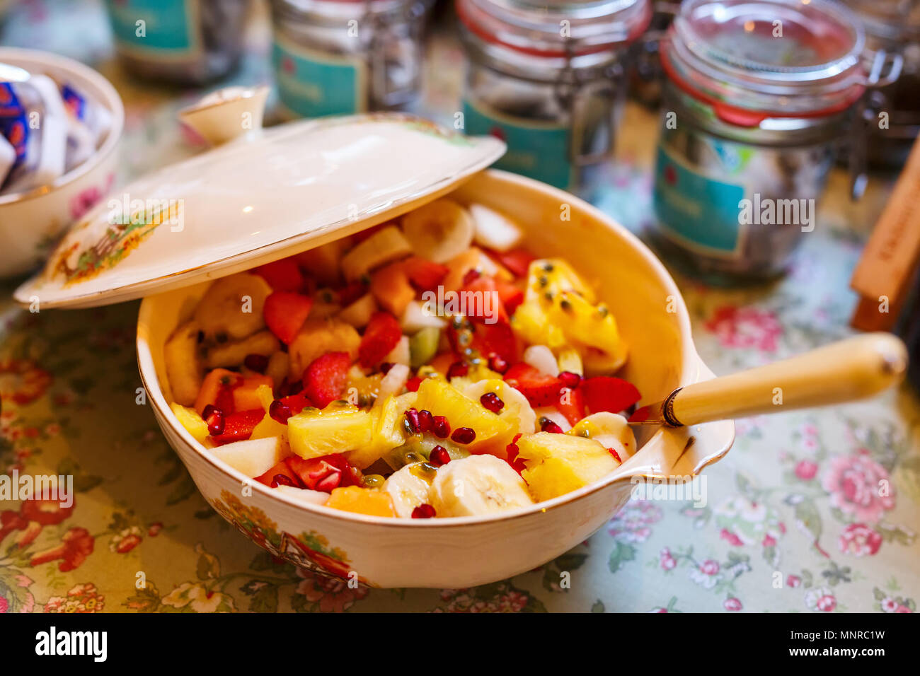 Pineapple melon fruit salad hi-res stock photography and images - Alamy