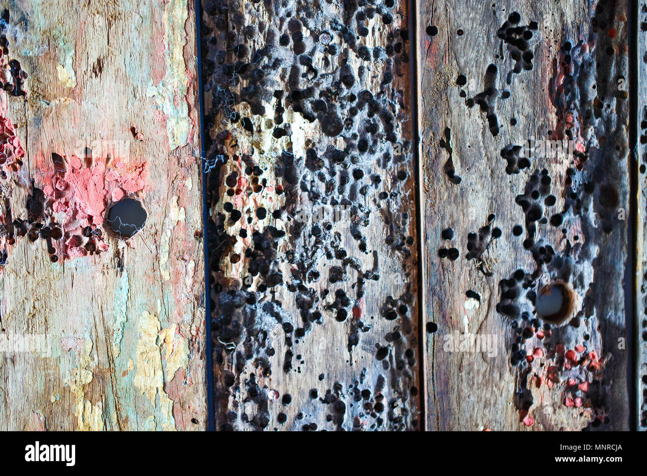 Aged painted wooden texture background Stock Photo