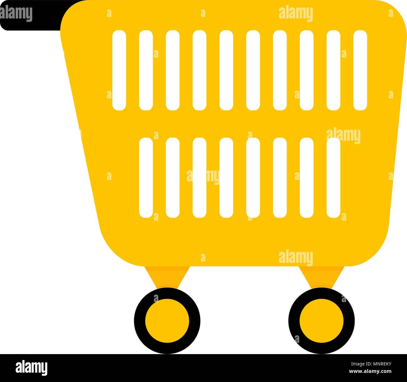 Cart for shopping. Shopping market web, carry pushcart, vector illustration Stock Vector