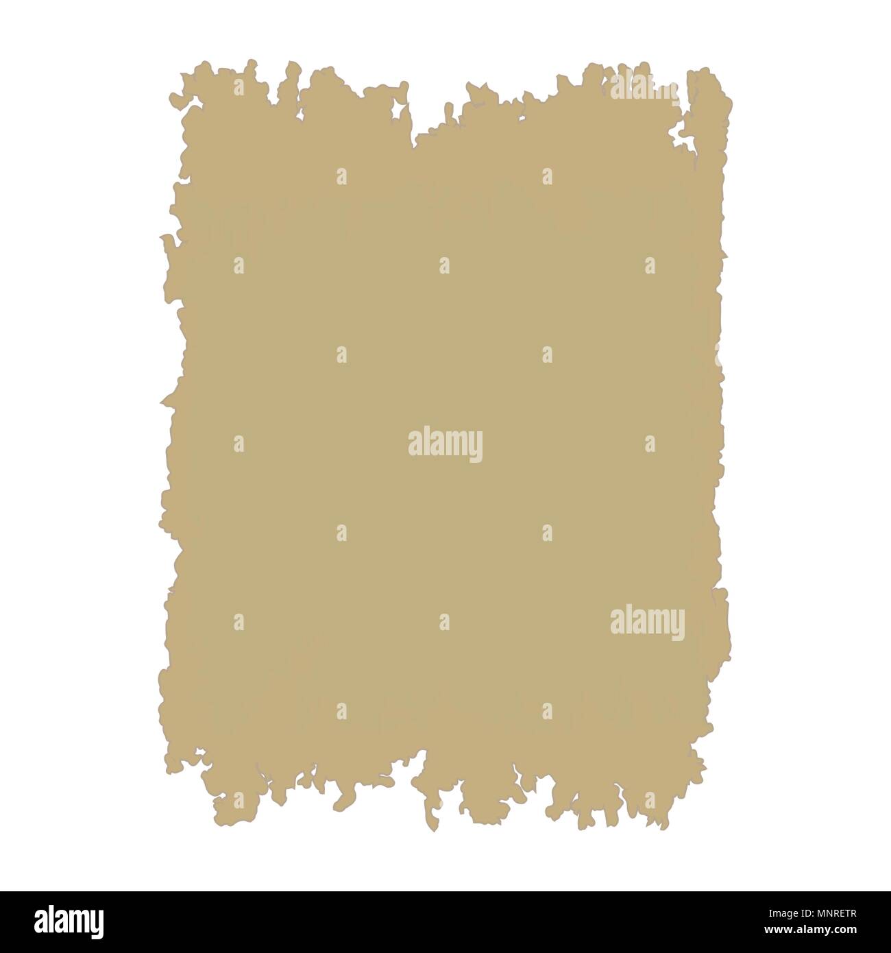 Ancient sheet of papyrus with space for text. Vector parchment antique grungy illustration Stock Vector