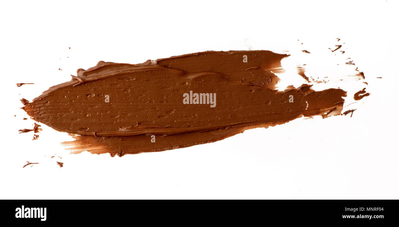 Chocolate spread isolated over white background. Delicious food design