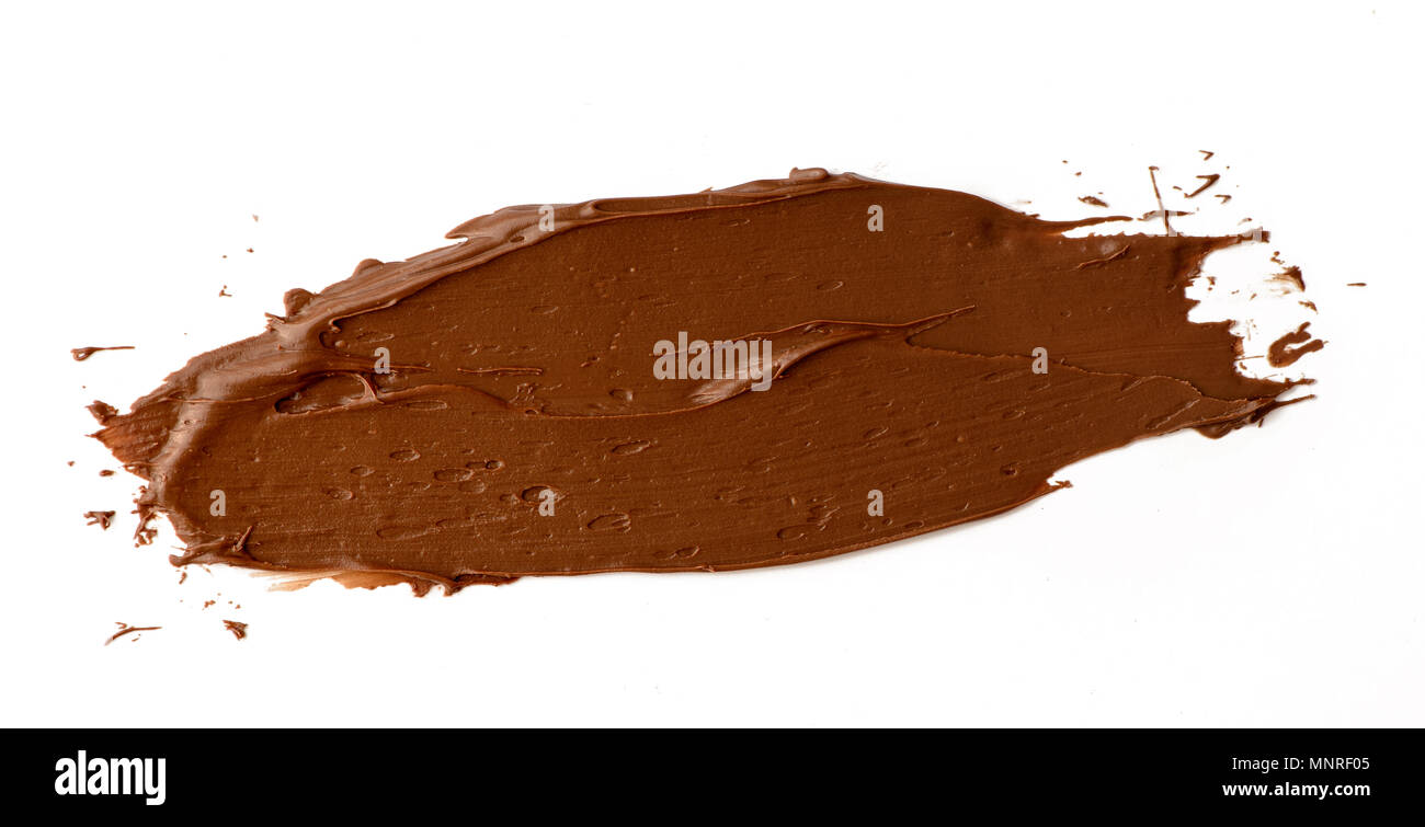 Chocolate spread isolated over white background. Delicious food design