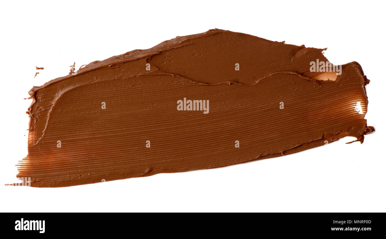 Chocolate spread isolated over white background. Delicious food design