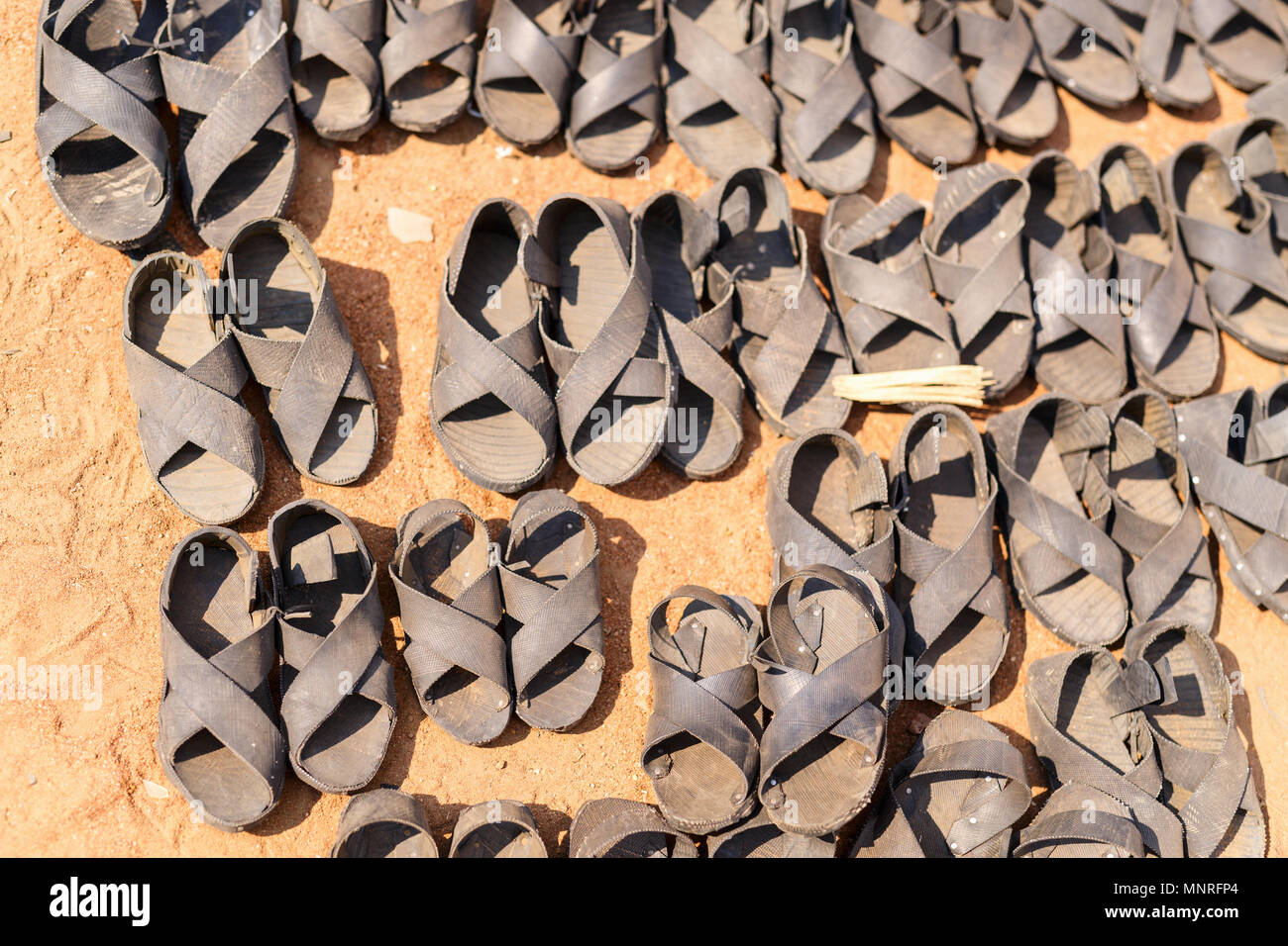 Rubber slippers at authentic market in Kenya Stock Photo Alamy