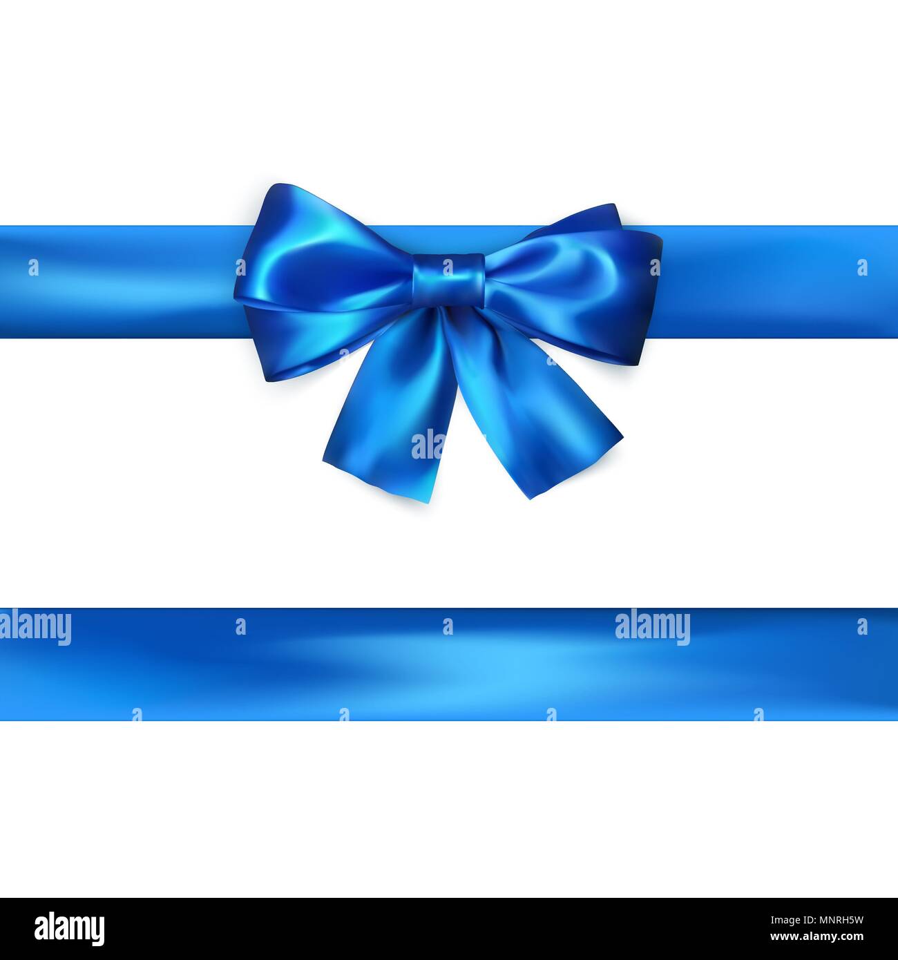 Blue ribbons with bow Stock Photo - Alamy