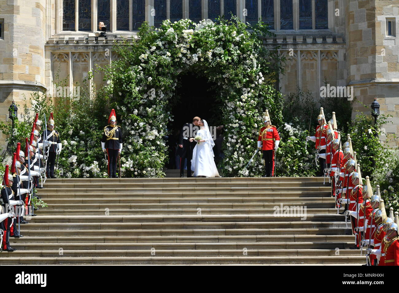 Prince Harry Meghan Markle royal wedding Windsor Castle photograph picture print 