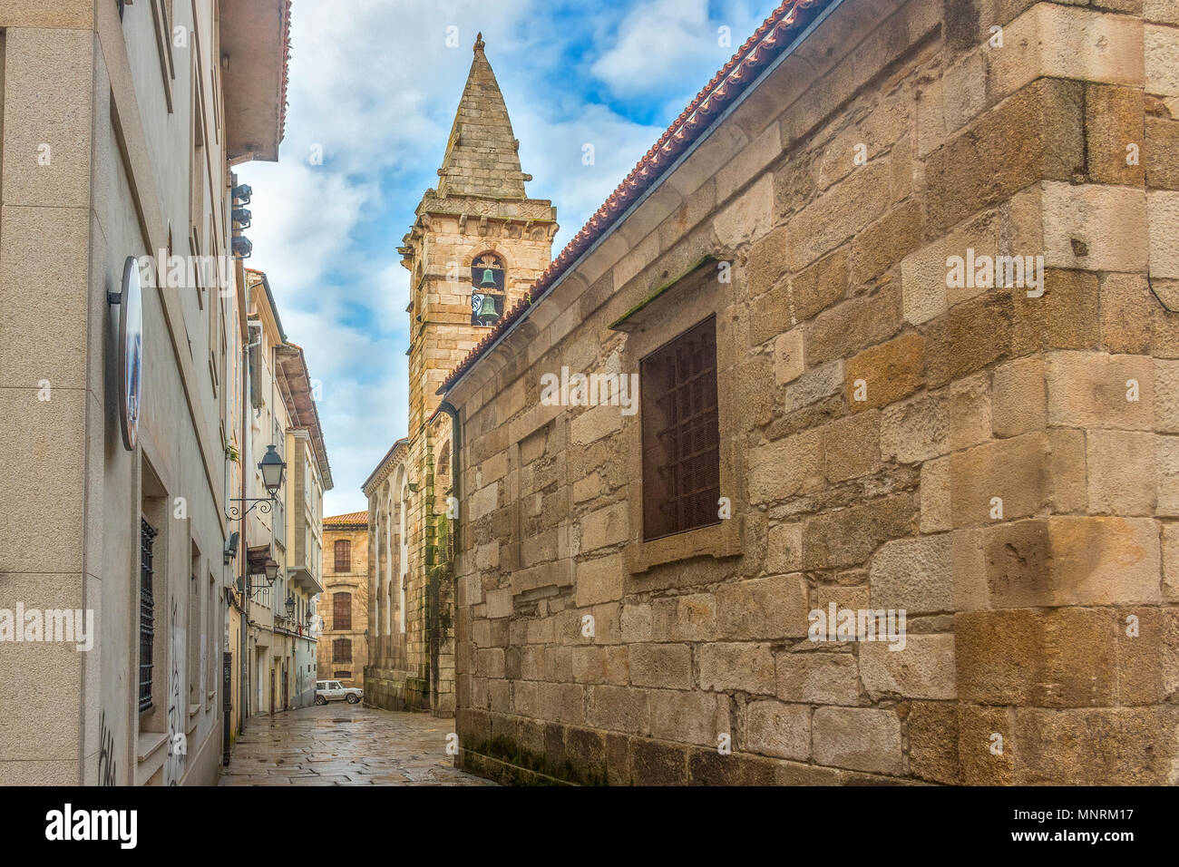 Santa Maria Church, Old Town, La Coruna, Galicia, Spain Stock Photo