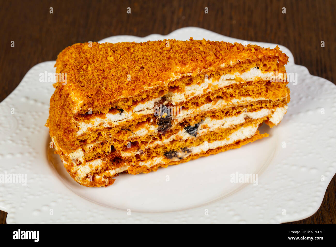 Sweet tasty cake with cream Stock Photo - Alamy
