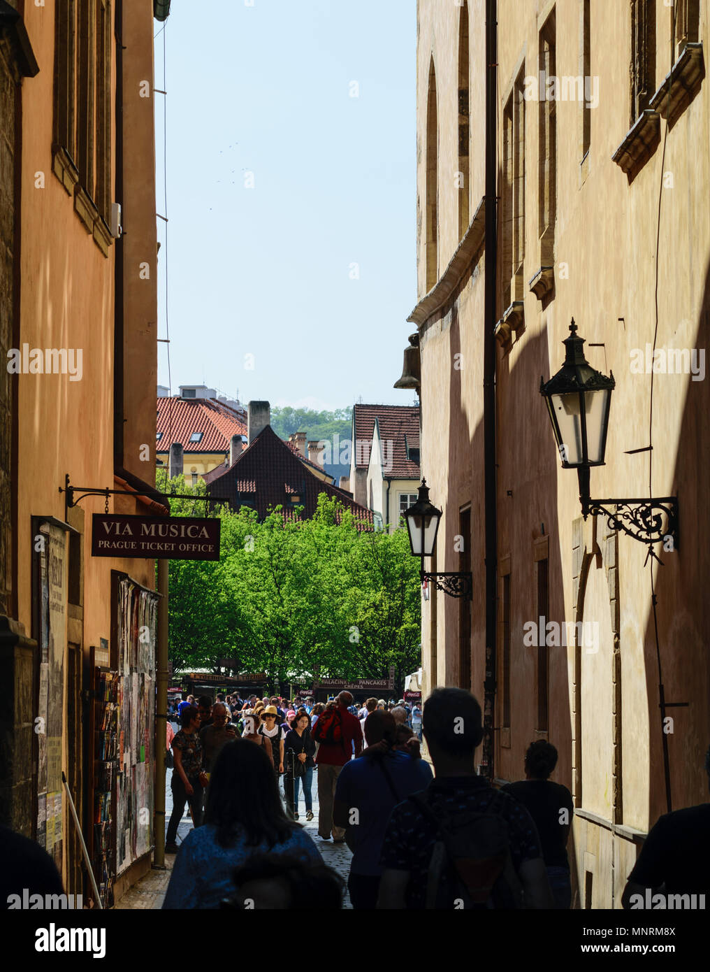 Historic Street Near Old Town Square in Prague Stock Photo