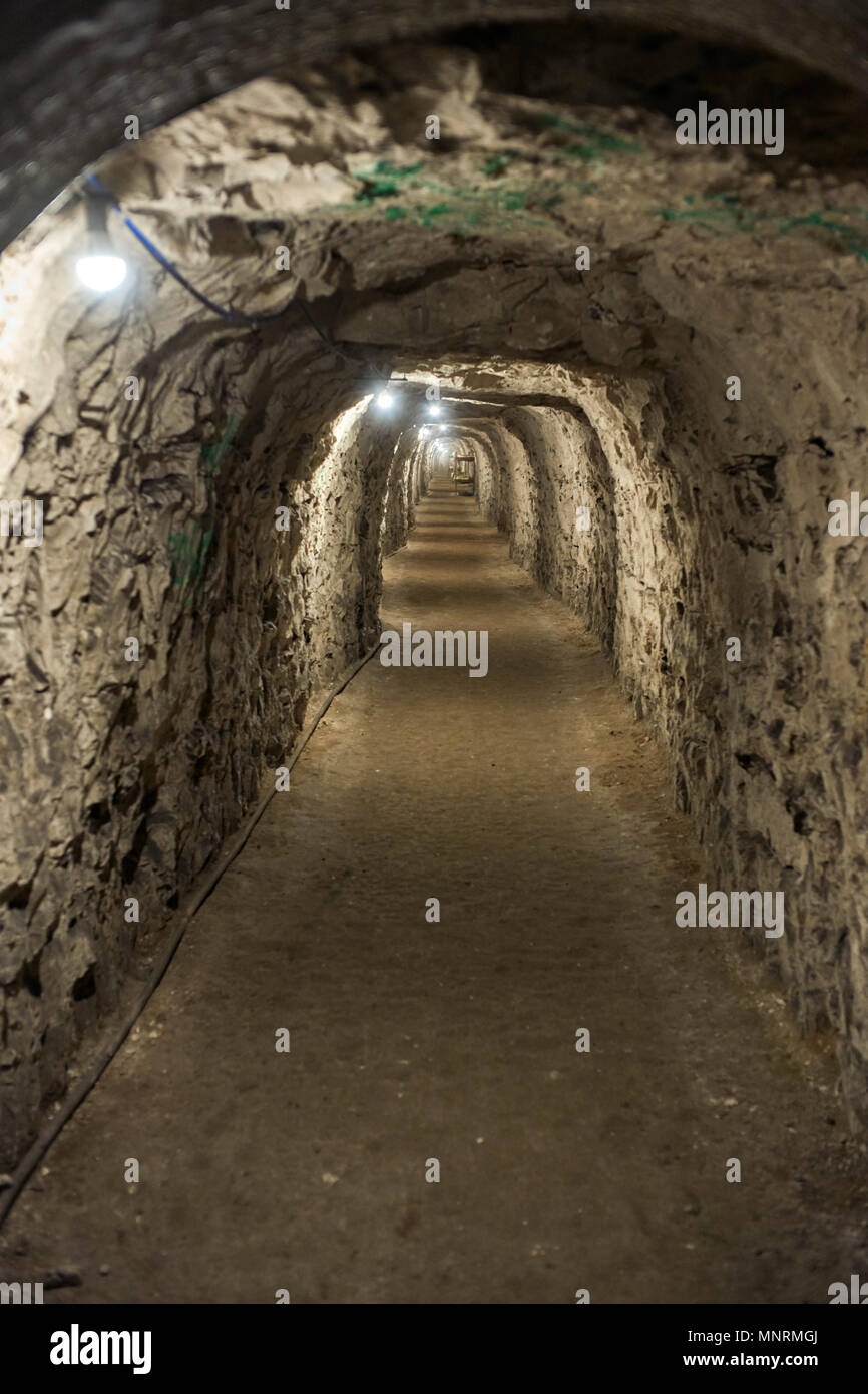 The wartime underground air raid shelter tunnels underneath Ramsgate