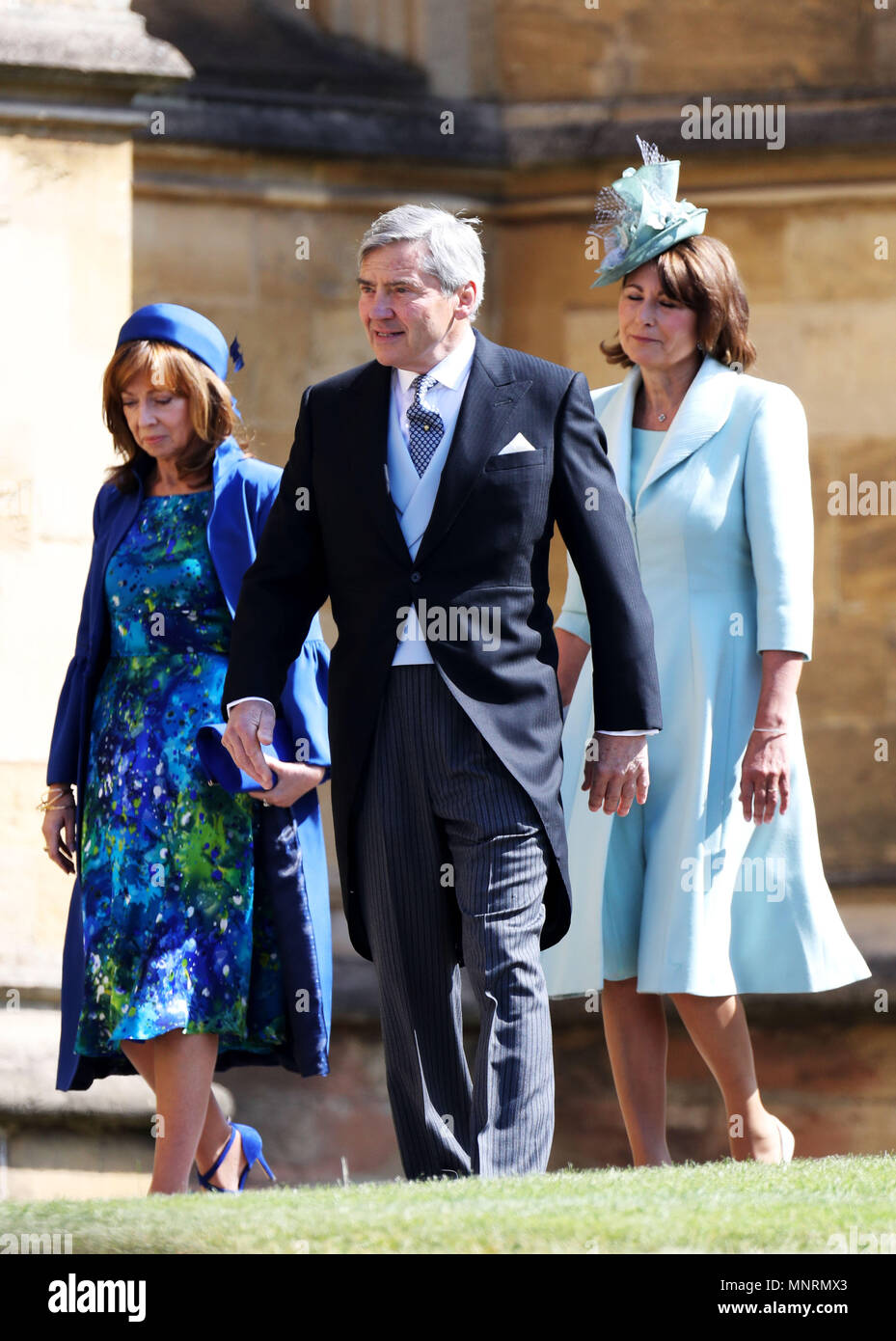 Michael and Carole (right) Middleton arrive at St Chapel at