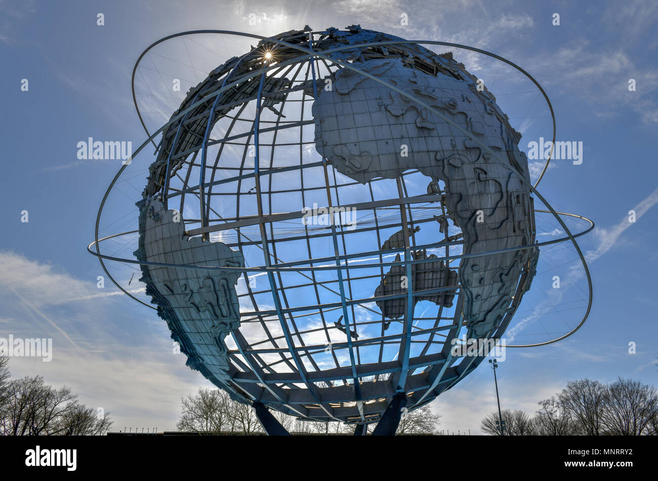 Flushing, New York - Apr 21, 2018: The iconic Unisphere in Flushing ...
