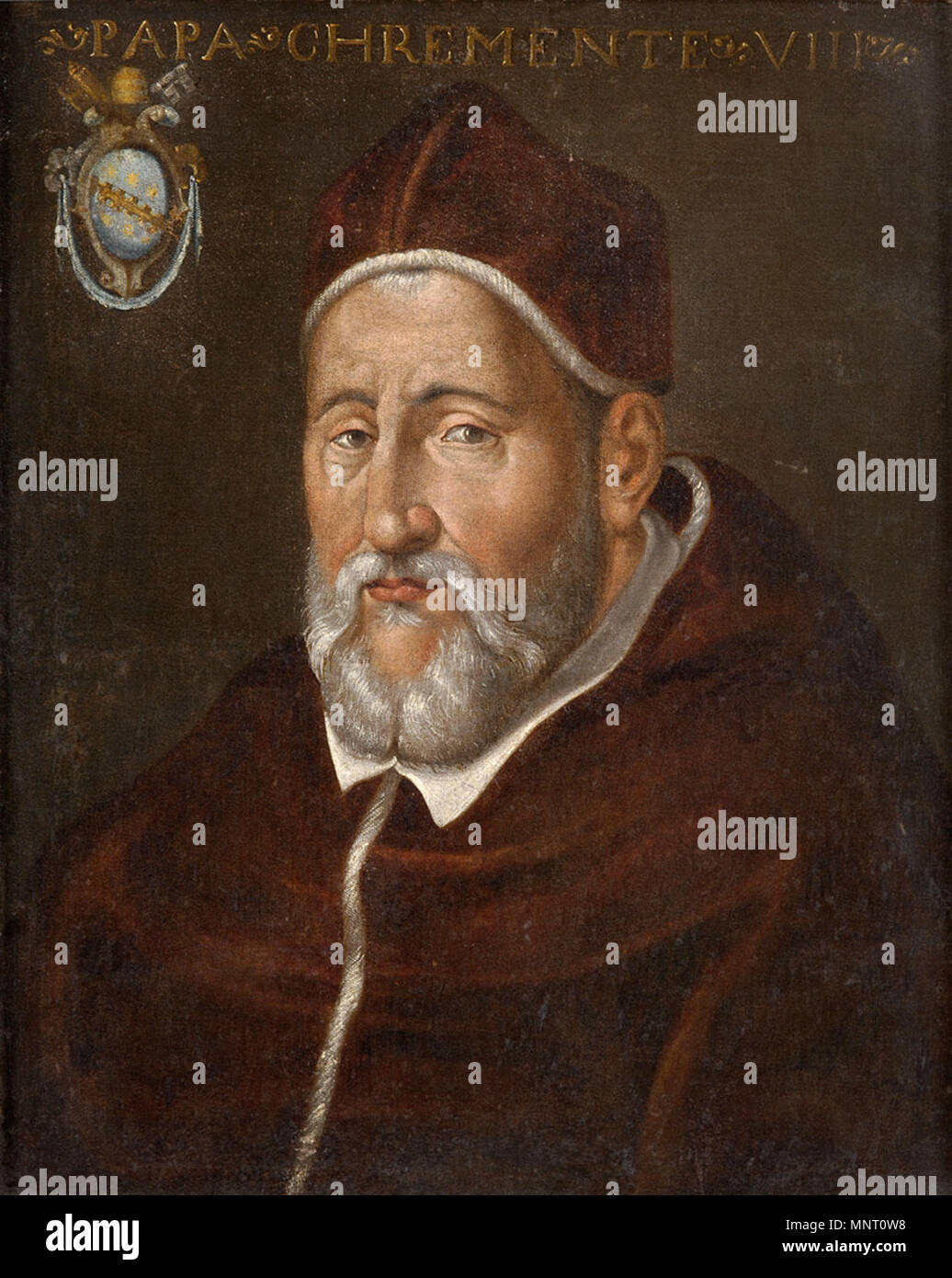 . Papst Clemens VIII. Öl auf Leinwand, 65 x 52 cm . 17th century. Anonymous, Italian 959 Papst Clemens VIII Italian 17th century Stock Photo