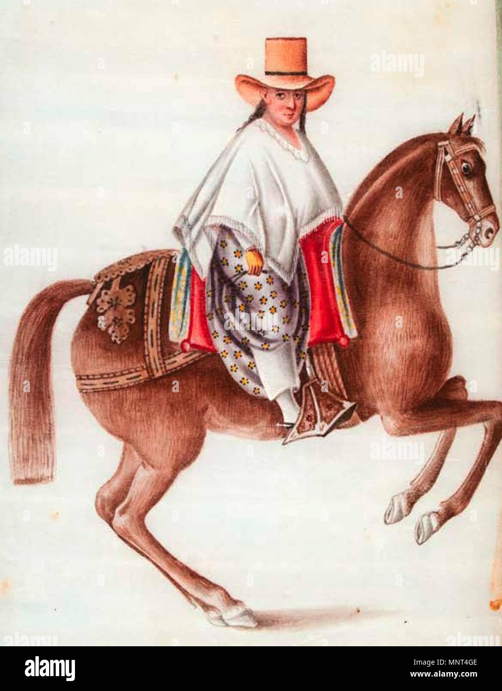 English Woman In White Poncho On Horseback In Lima Peru By An Unknown Artist Working In Canton China In The Mid 19th Century Watercolor On Pith Paper With Silk Ribbon 11 English Woman In White Poncho On Horseback In Lima Peru By An Unknown Artist Working In Canton China In The Mid 19th Century Watercolor On Pith Paper With Silk Ribbon 11