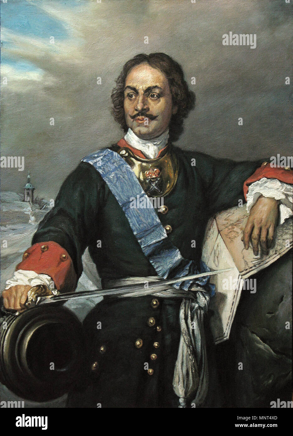 Русский: Картина Поля Делароша (Paul Delaroche) 'Петр Великий' Deutsch: Zar  Peter der Große von Russland (1672 - 1725), im Jahr 1838 gemalt von Paul  Delaroche . 1838. Paul Delaroche (1797–1856) Alternative