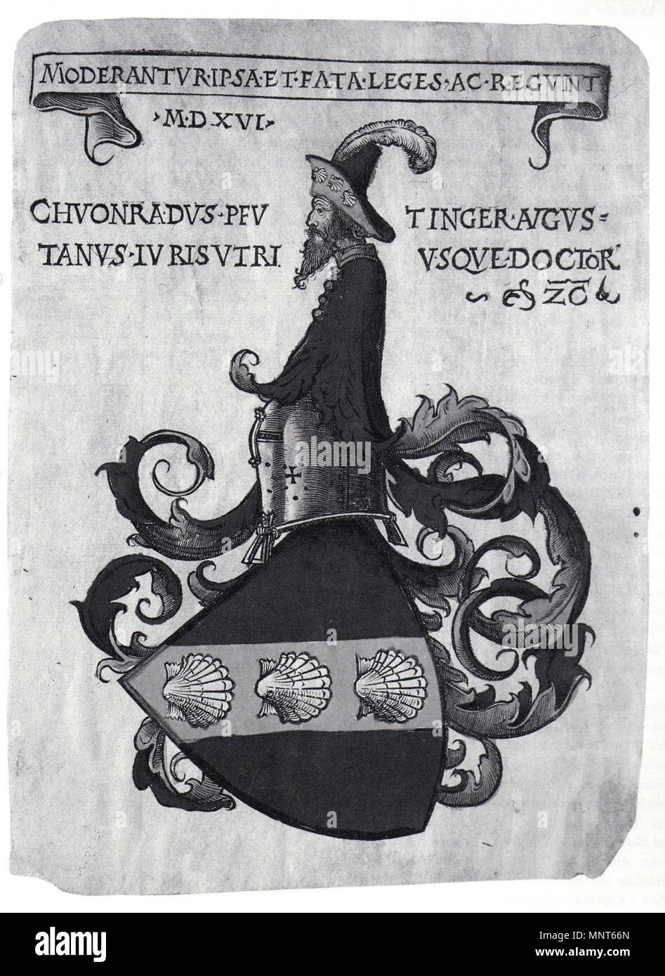 . Exlibris des Konrad Peutinger, Staats- und Stadtbibl. Augsburg . 1516. Hans Burgkmair 980 Peutinger exlibris Stock Photo