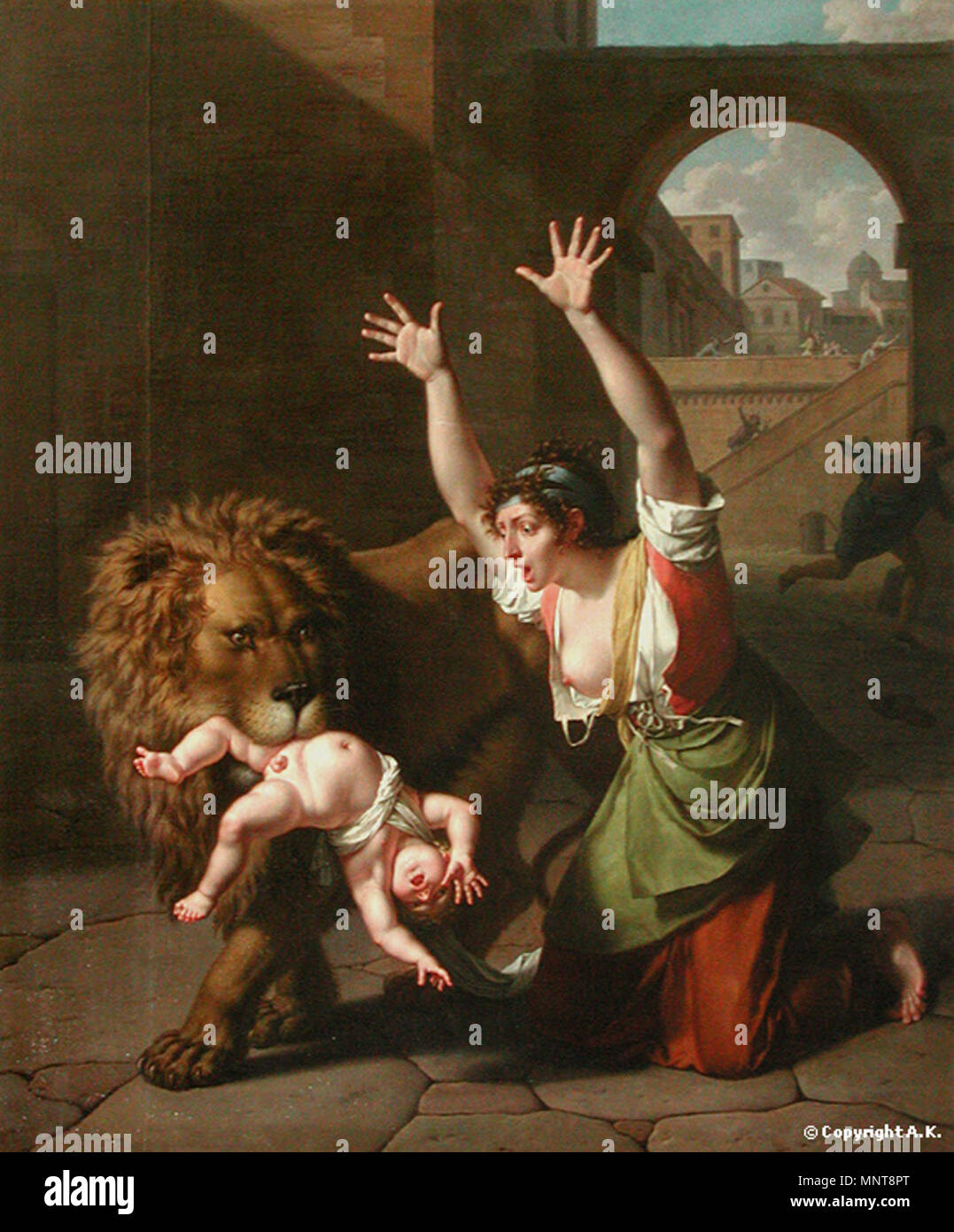 903 Monsiau, Nicolas-André - Le Lion de Florence - 1801 Stock Photo
