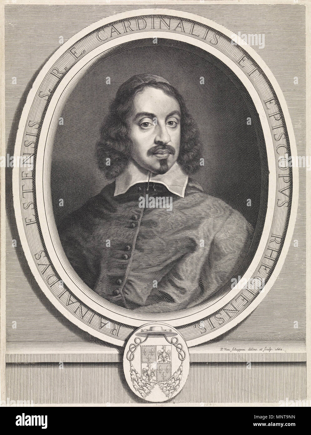 English: Portrait of Rinaldo d'Este   February 1662.   994 Pieter van Schuppen - Portrait of Rinaldo d'Este Stock Photo