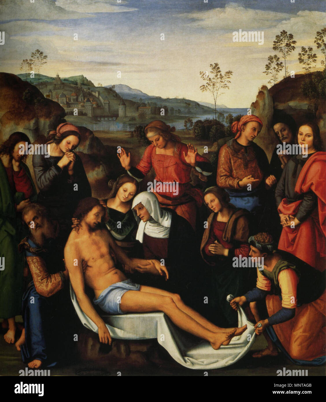 Lamentation over the Dead Christ . Pietro Perugino: Compianto sul ...