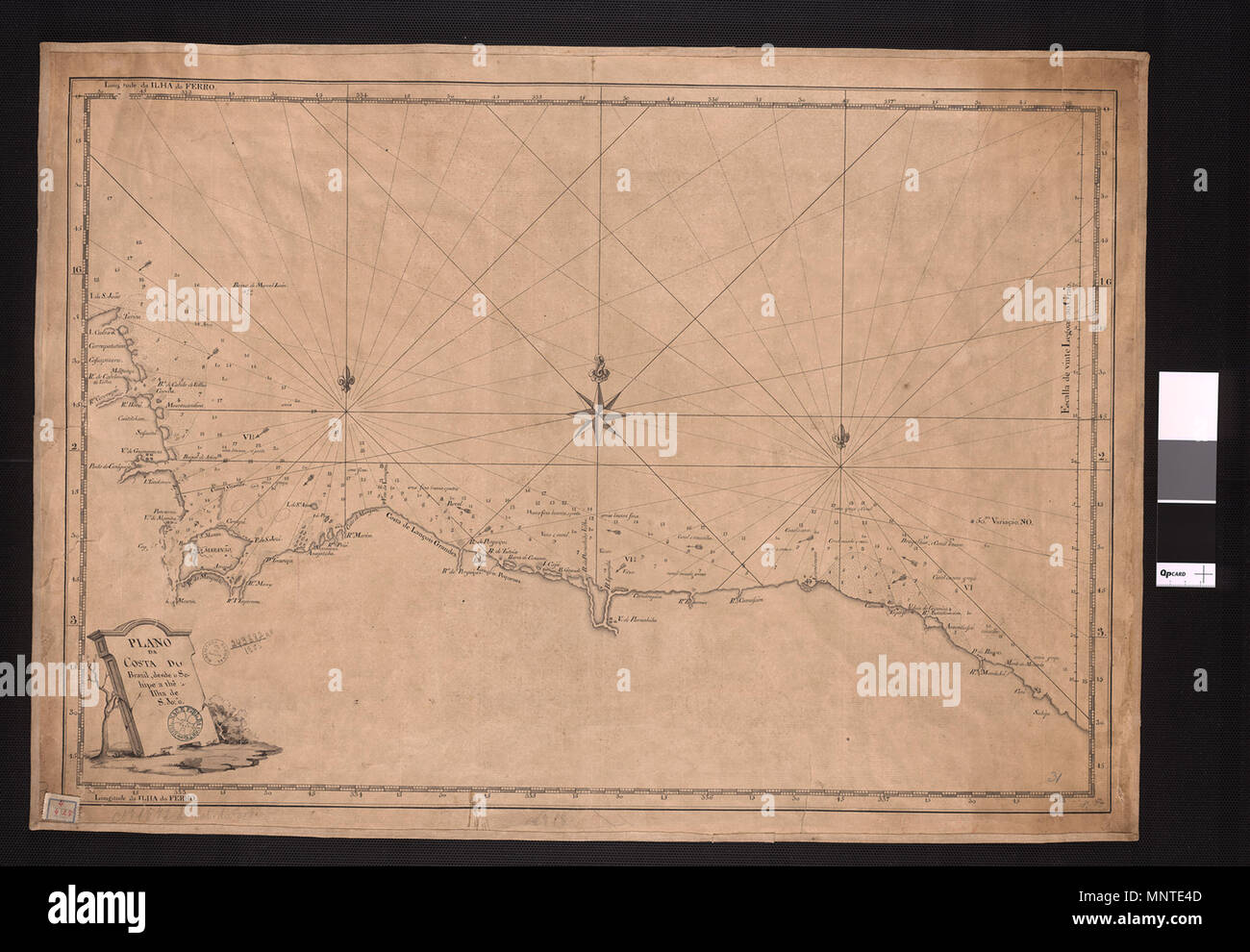 1009 Plan of the Brazilian Coast from Sohipe to Sao João Island WDL876