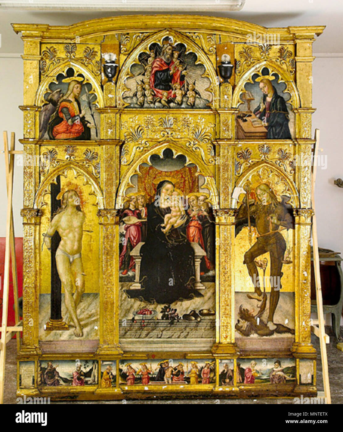 Italian Polittico di Sant'Angelo . 1012 Polittico Sant'Angelo Stock