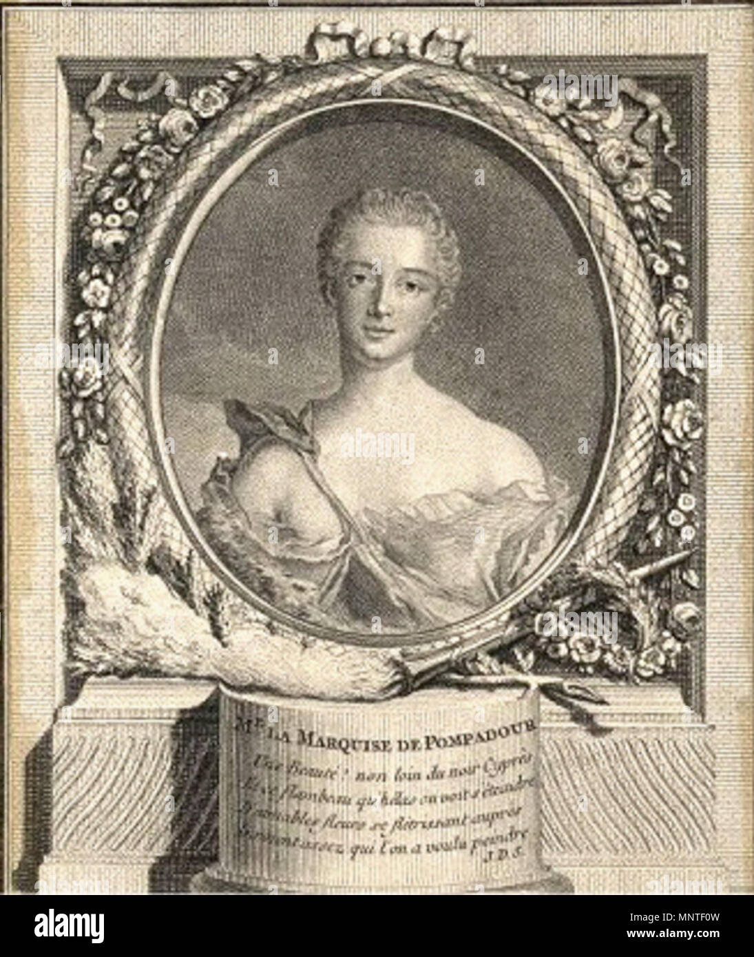 Portrait De Jeanne Antoinette Poisson Marquise De Pompadour 1012 Pompadour Cathelin Stock Photo Alamy