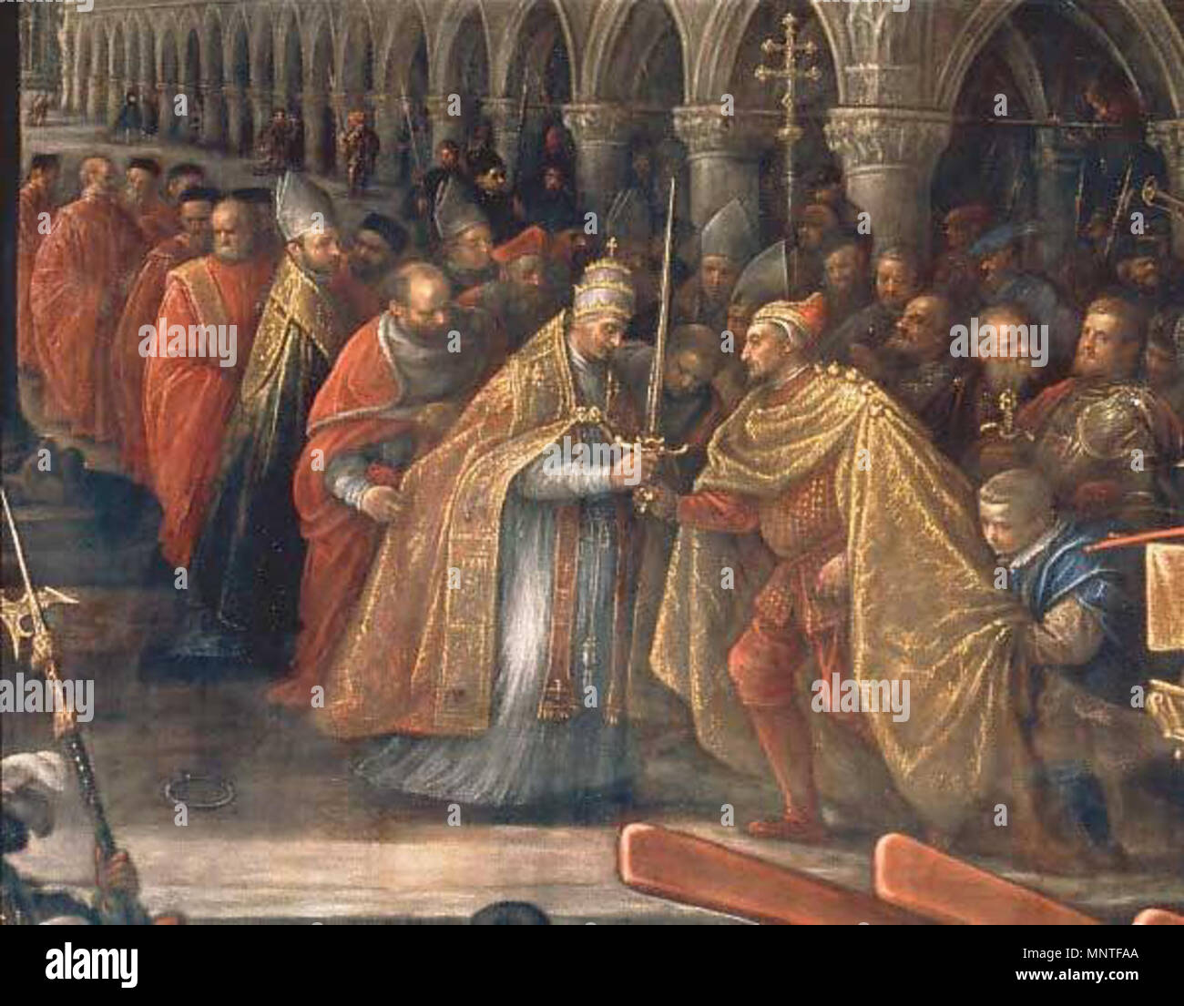 1592. Francesco Bassano the Younger (1549–1592) 1013 Pope giving a Blessed Sword to a Doge of Venice
