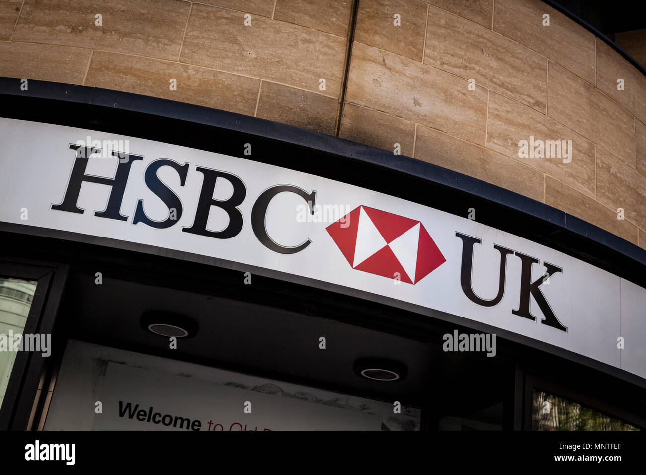 HSBC UK bank in London Stock Photo