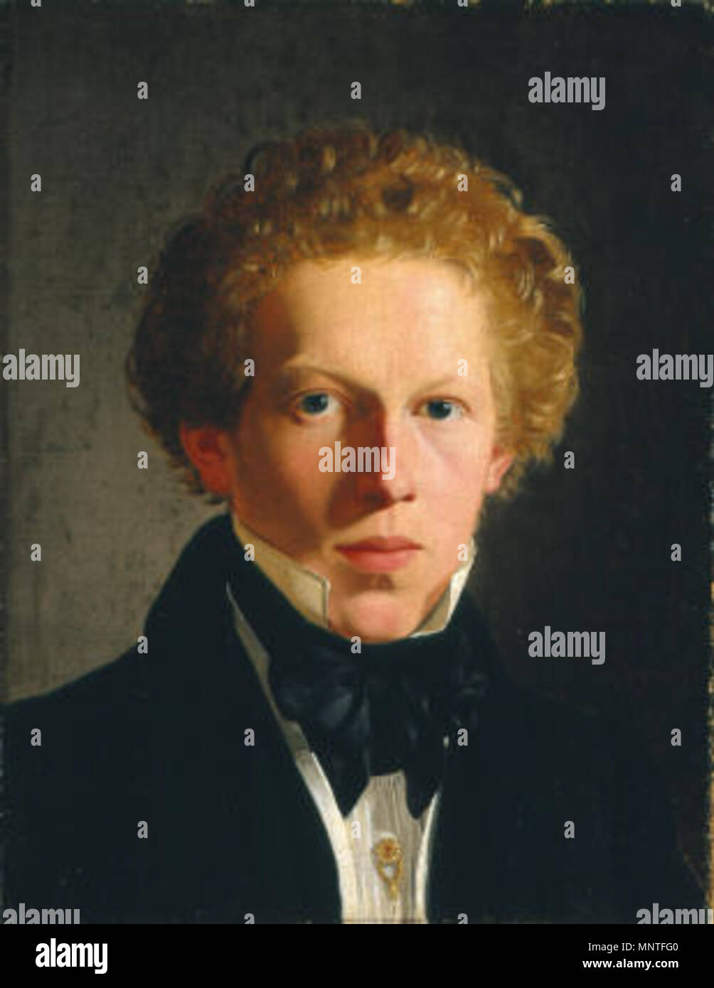 Portrait of a young Man . 1823. Wilhelm Bendz (1804–1832) Alternative names  Wilhelm Ferdinand Bendz Description Danish painter Date of birth/death 20  March 1804 14 November 1832 Location of birth/death Odense,