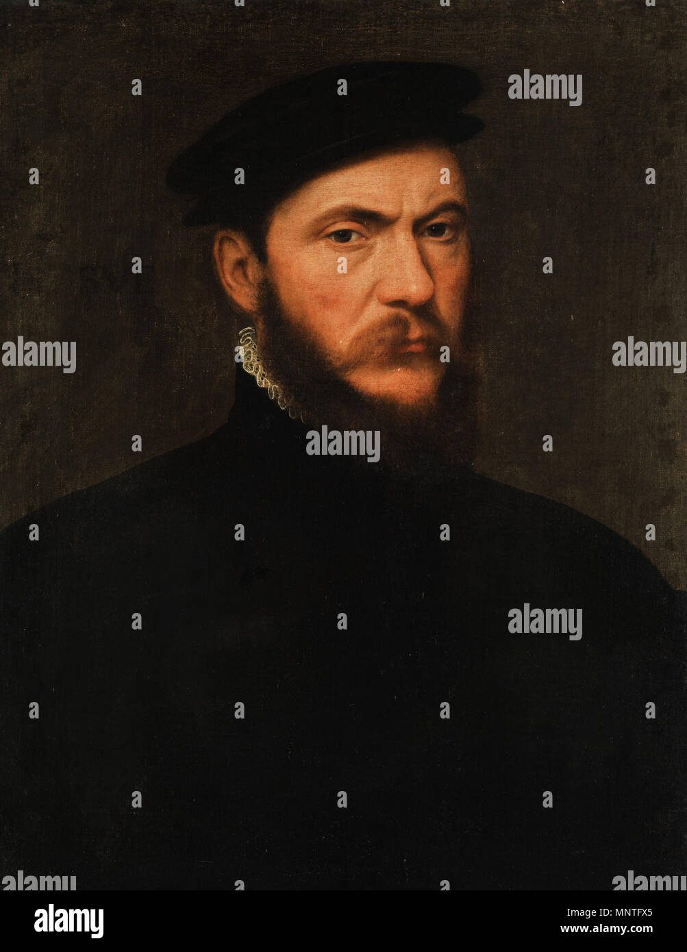 . German: Herrenportrait. 16th century.    Attributed to Frans Pourbus the Elder  (1545–1581)     Alternative names Frans Pourbus (I)  Description Flemish painter and draughtsman son of Pieter Pourbus father of Frans Pourbus (II)  Date of birth/death 1545 19 September 1581  Location of birth/death Bruges Antwerp  Work location Antwerp (1562-1566), Ghent (1566), Antwerp (between circa 1567 and circa 1581)  Authority control  : Q1445472 VIAF: 88877877 ISNI: 0000 0000 8021 1510 ULAN: 500024001 WGA: POURBUS, Frans the Elder GND: 137350872 1016 Portrait of a gentleman (style of Frans Pourbus the El Stock Photo